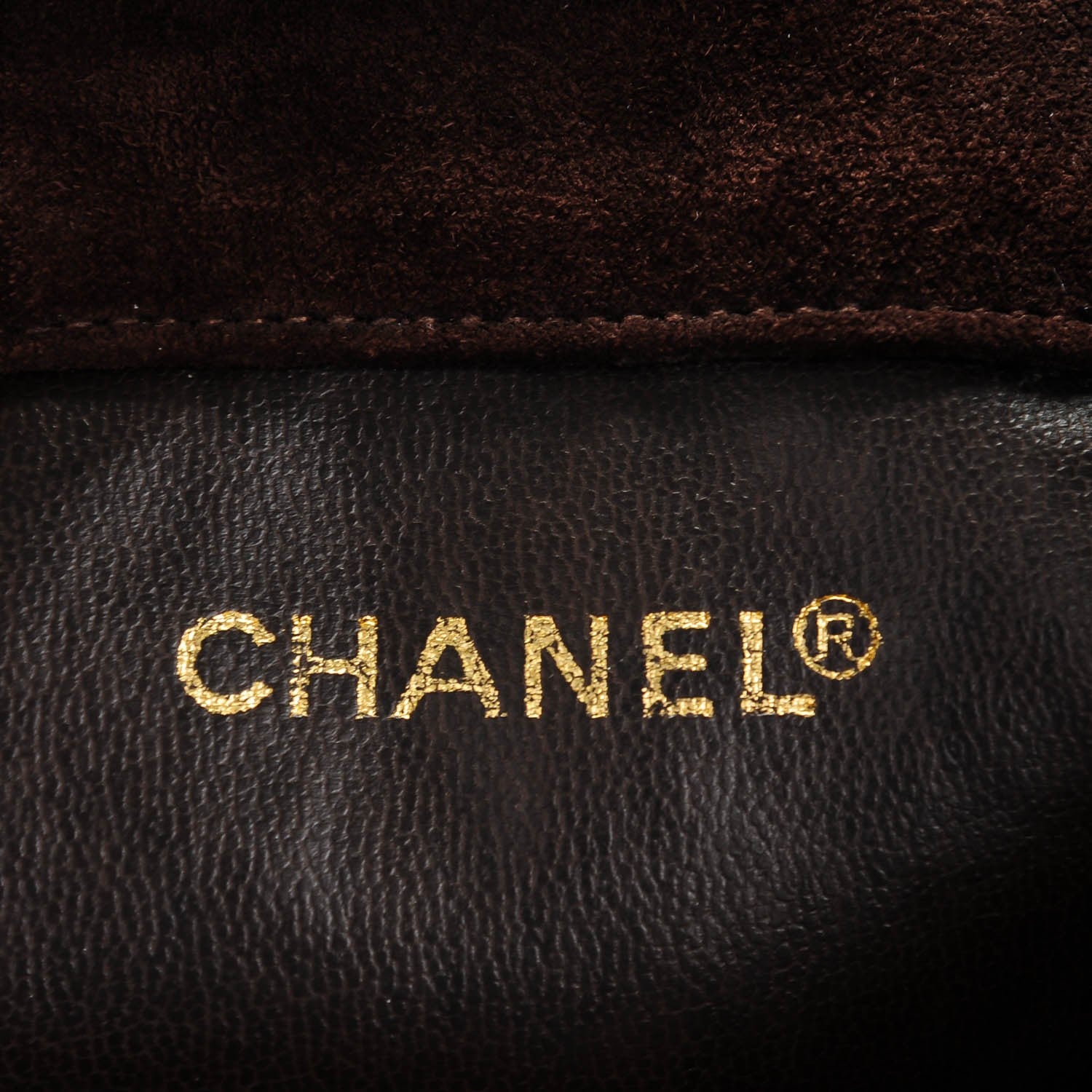 Chanel Suede CC Drawstring Shoulder Bag Dark Brown 9 of 10
