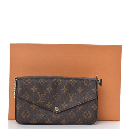 Louis Vuitton Monogram Pochette Felicie Chain Wallet Fuchsia 12 of 12