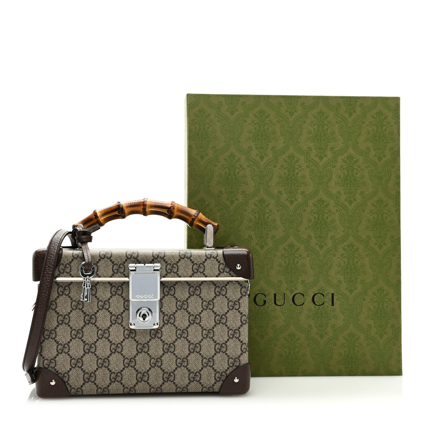 GG Supreme Monogram Globe-Trotter Beauty Case Brown