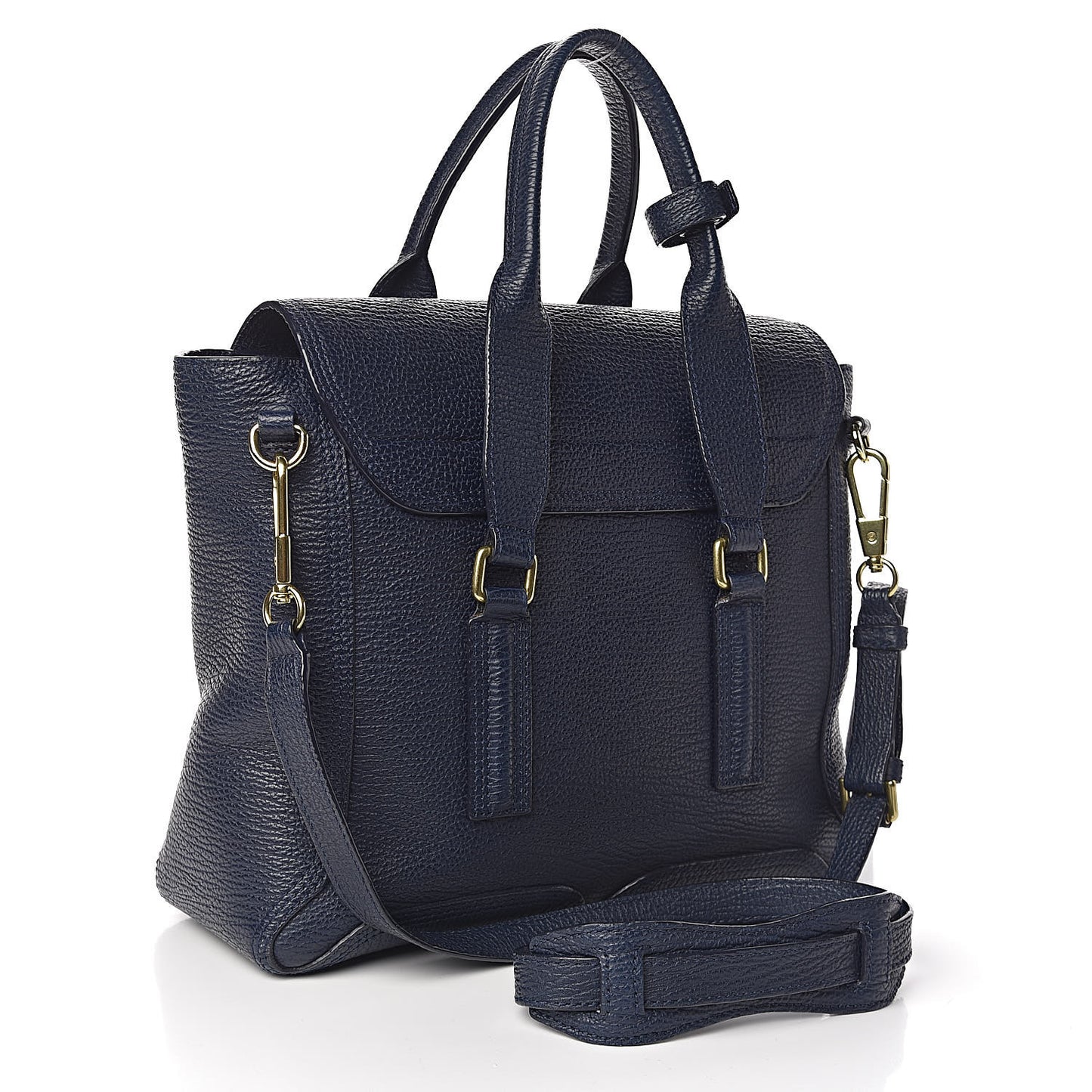 3.1 Textured Calfskin Medium Pashli Satchel Ink