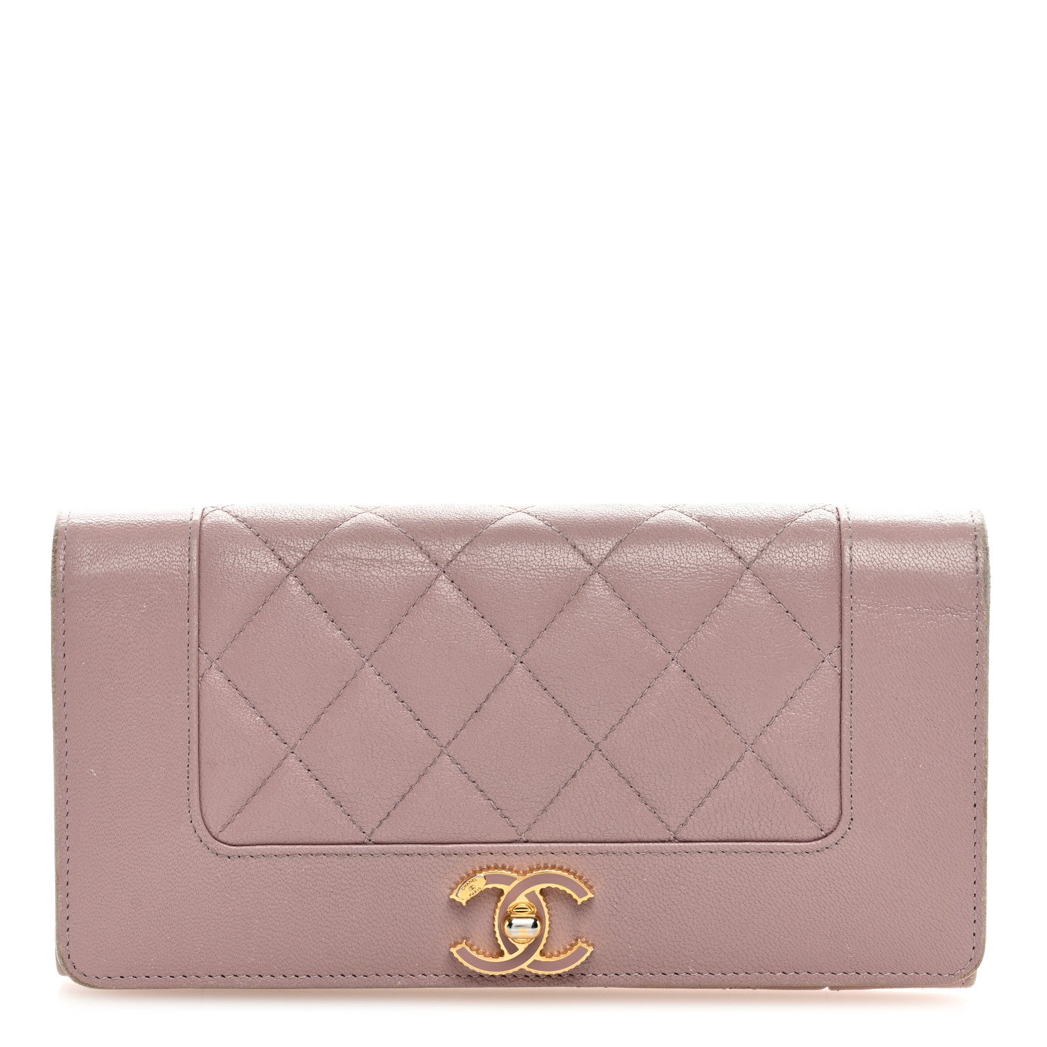 Chanel Sheepskin Quilted Mademoiselle Vintage Flap Wallet Pink 1 of 11