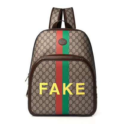 Gucci GG Supreme Monogram Azalea Calfskin Fake/Not Retro Interlocking G Day Backpack Beige Ebony Brown Sugar 1 of 10