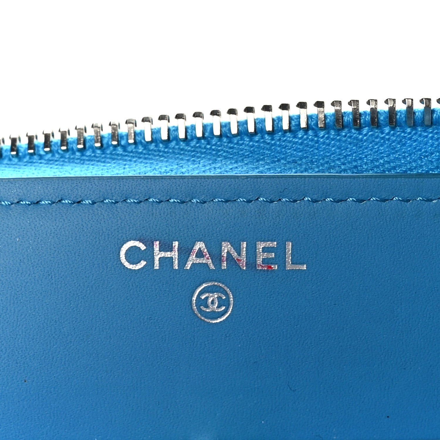 Chanel Patent Quilted Travel Case Blue 6 of 9