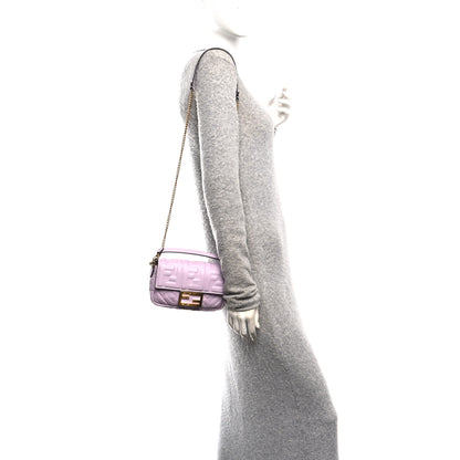 Fendi Nappa FF 1974 Embossed Mini Baguette Anemone 2 of 10