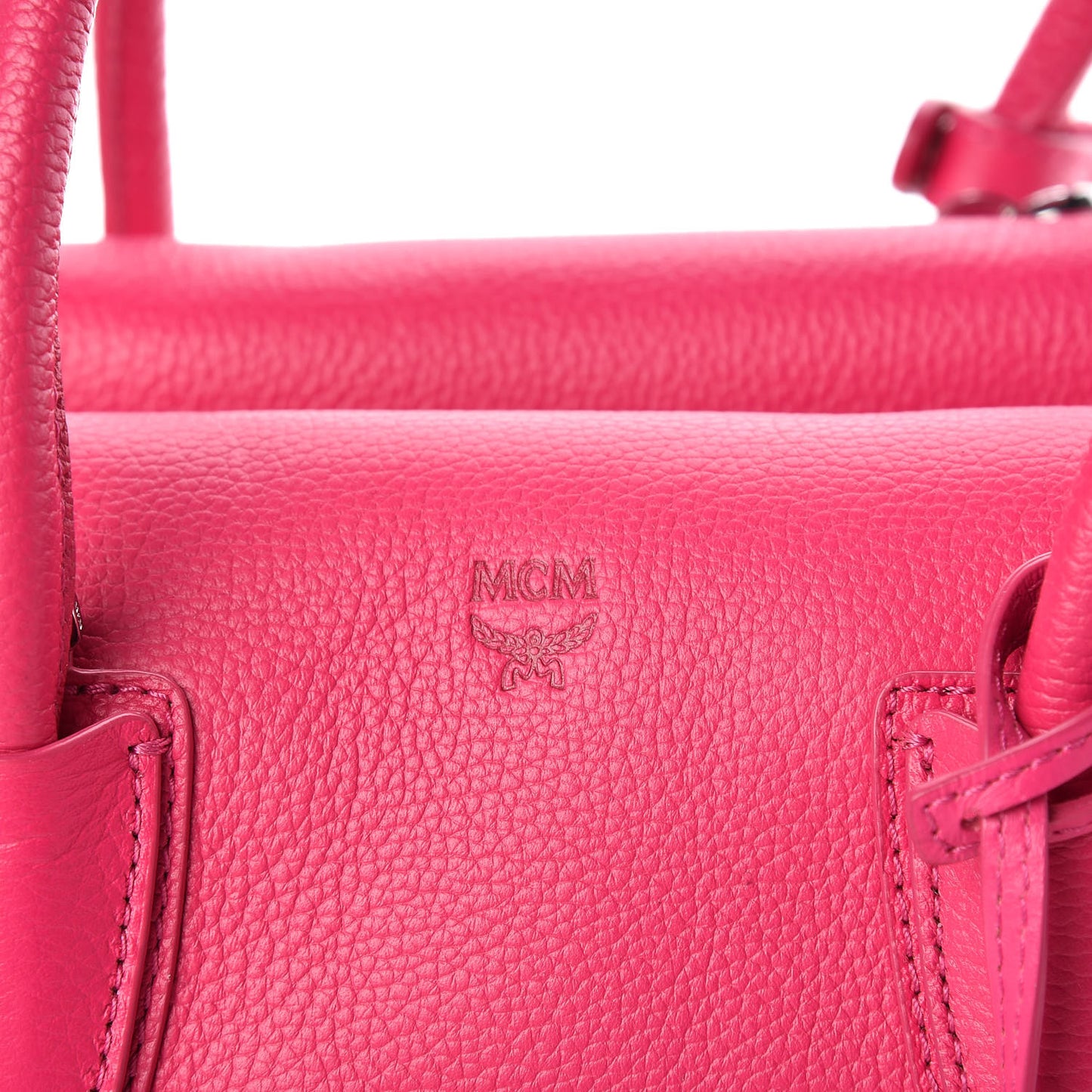 Grained Calfskin Medium Milla Tote Beetroot Pink