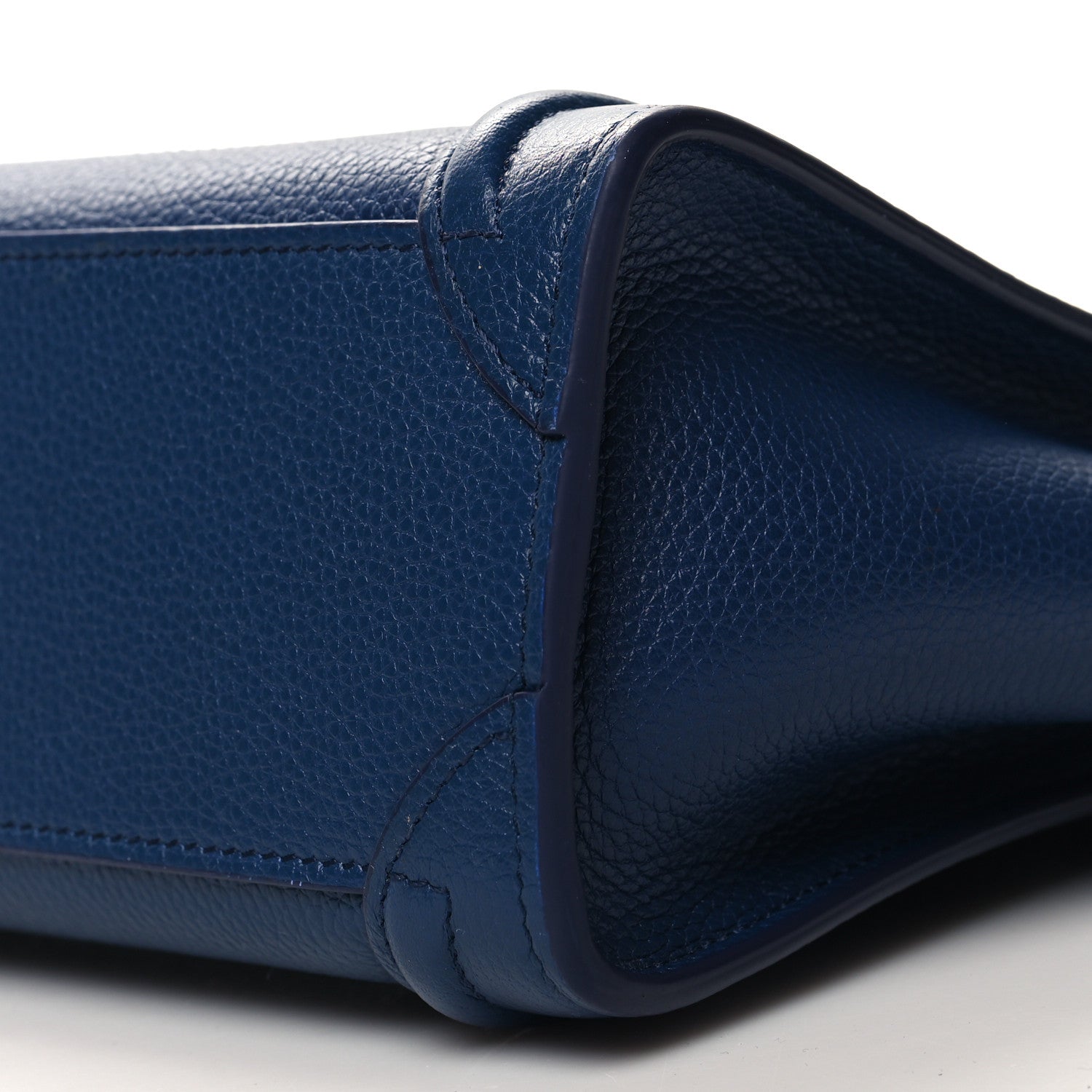 Celine Drummed Calfskin Nano Luggage Indigo 10 of 12