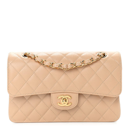 Chanel Caviar Quilted Small Double Flap Beige 1 of 10