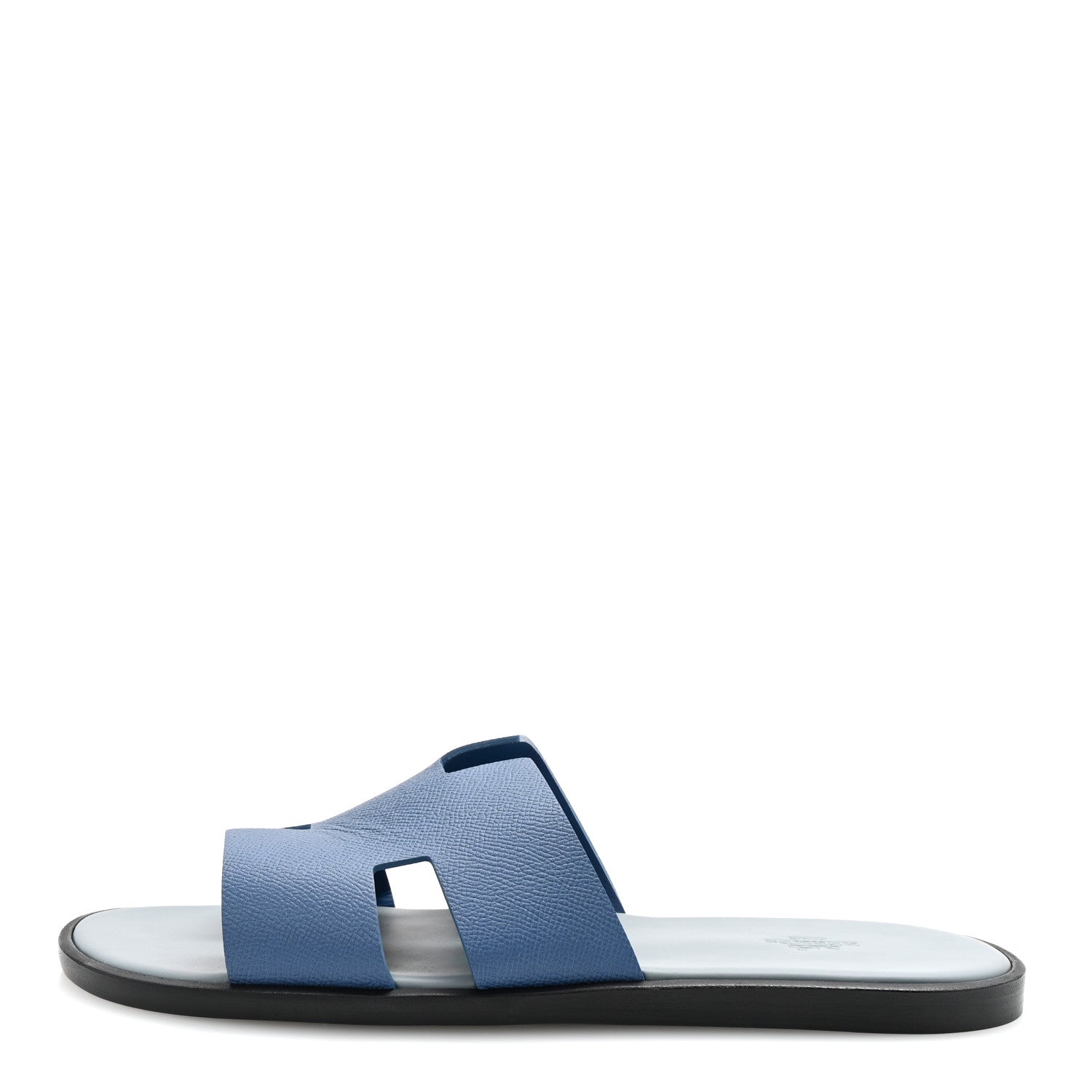 Hermes Epsom Mens Izmir Sandals 46 Bleu Bleuet Gris 1 of 8
