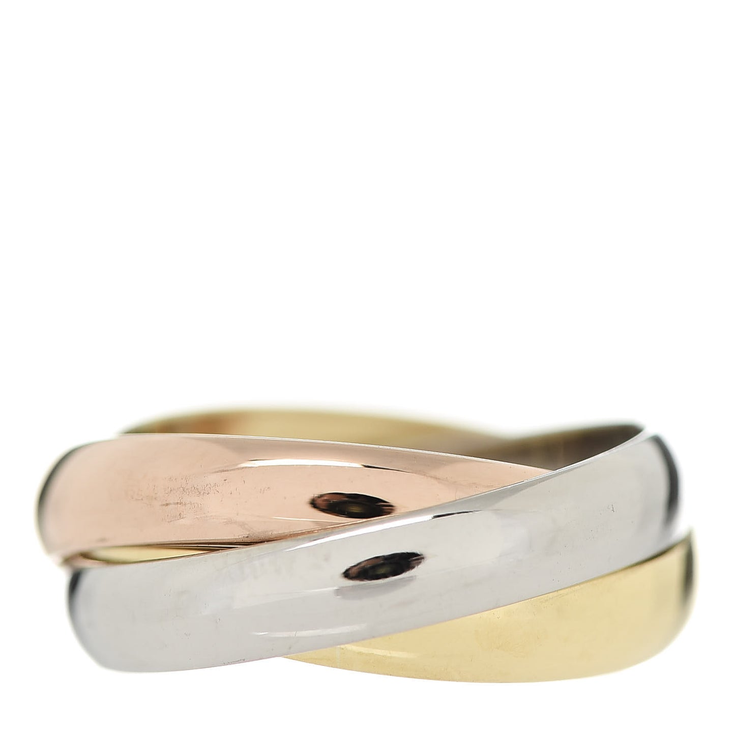 18K Pink Yellow White Gold Classic Trinity Ring 50 5.25