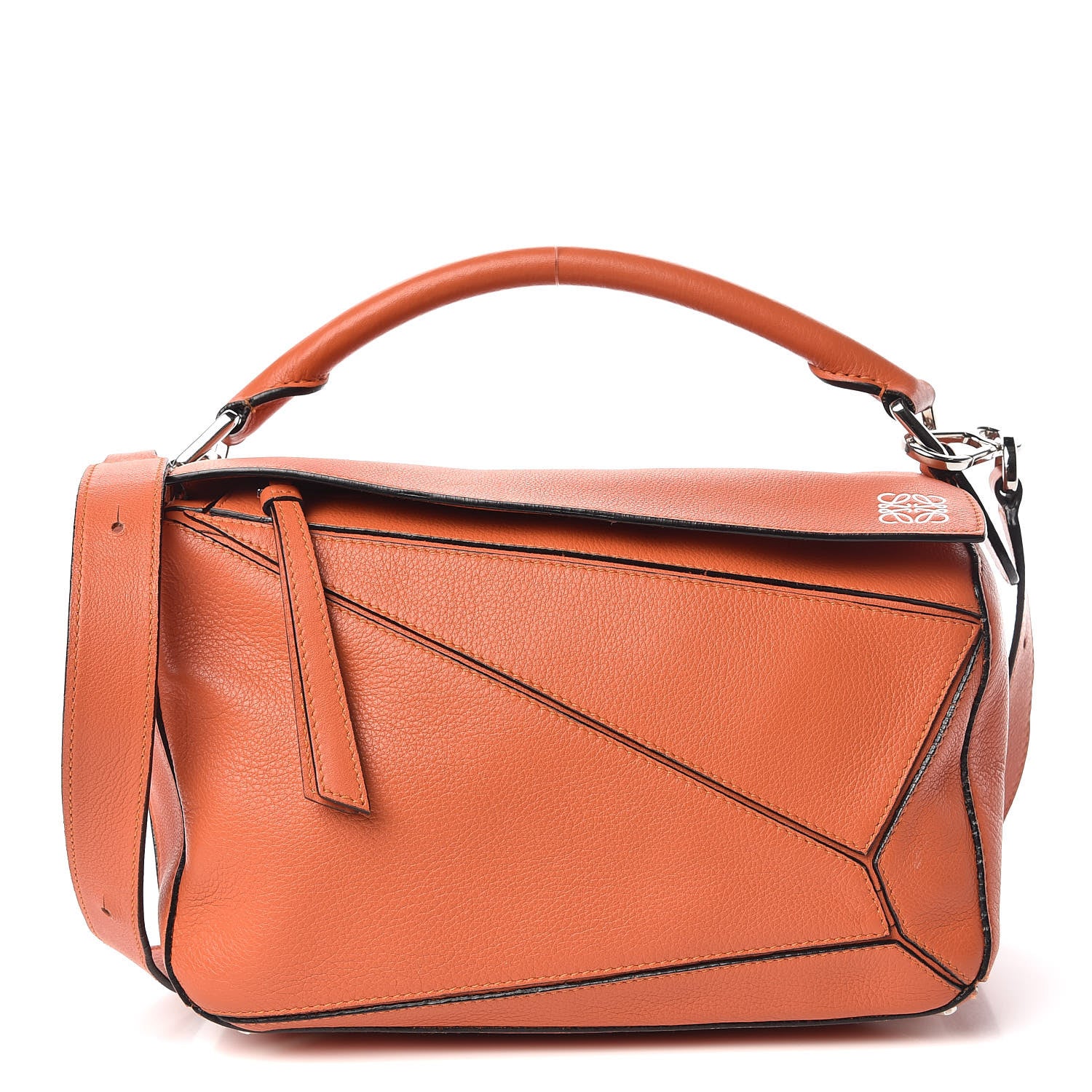 Loewe Calfskin Small Puzzle Bag Orange 1 of 9