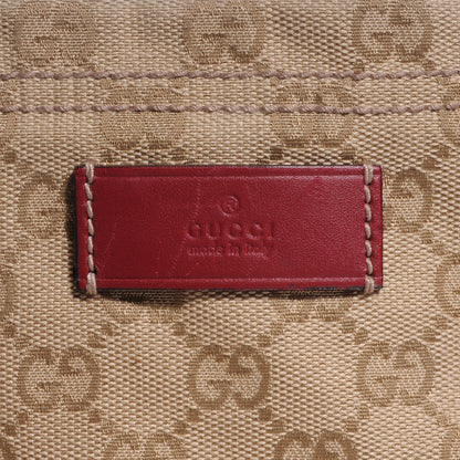 Gucci GG Monogram Medium Web Handle Vertical Tote Red 8 of 8