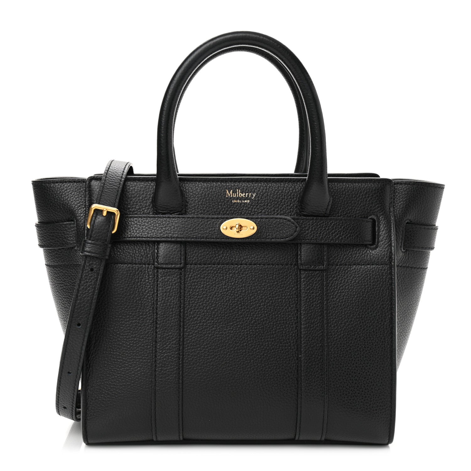 Mulberry Small Classic Grain Mini Zipped Bayswater Black 1 of 10