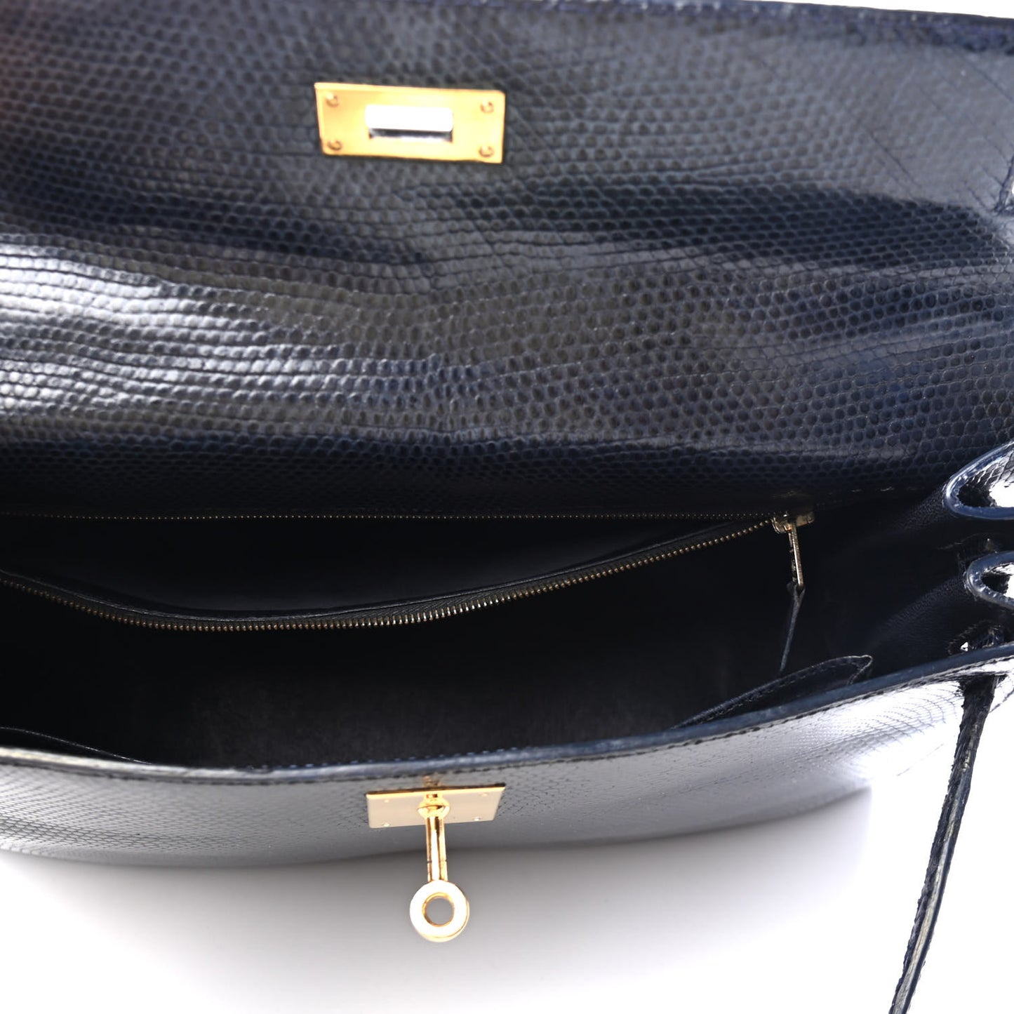Lizard Kelly Sellier 32 Bleu Indigo