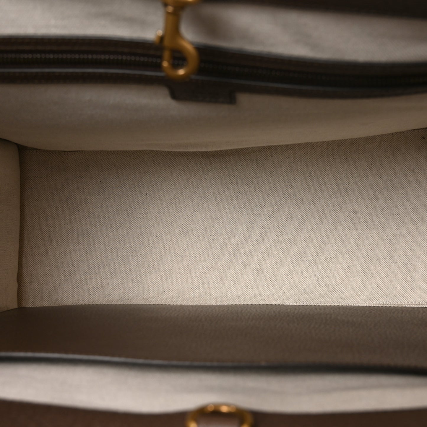 GG Supreme Monogram Textured Dollar Calfskin Web Large Ophidia Tote Bag Beige Ebony