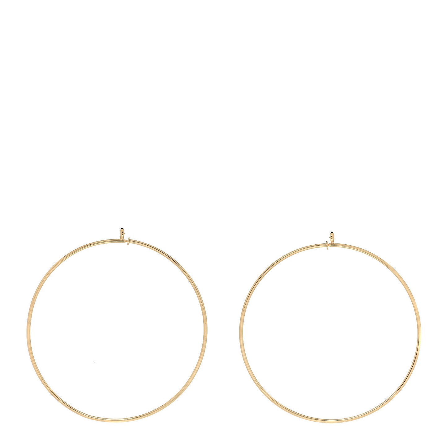 18K Yellow Gold Diamond Large Elsa Peretti Hoop Earrings