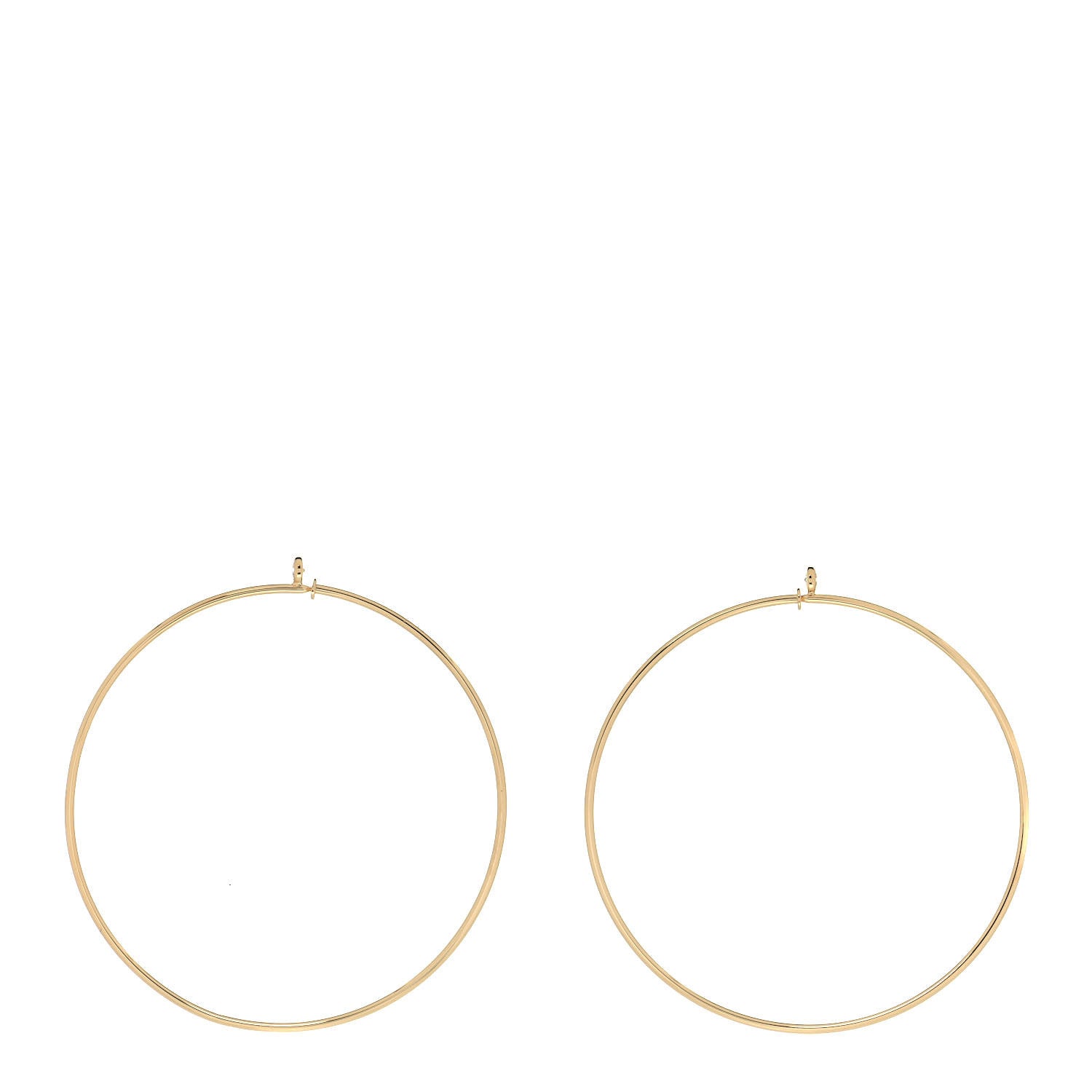 Tiffany 18K Yellow Gold Diamond Large Elsa Peretti Hoop Earrings 3 of 6
