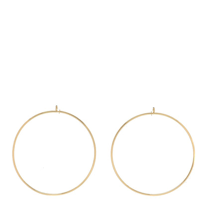 Tiffany 18K Yellow Gold Diamond Large Elsa Peretti Hoop Earrings 3 of 6