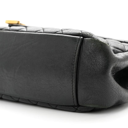 Saint Laurent Calfskin Mixed Matelasse Triquilt Large Monogram Satchel Black 10 of 13