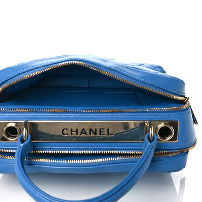 Chanel Lambskin Quilted Medium Trendy CC Bowling Bag Blue 5 of 10