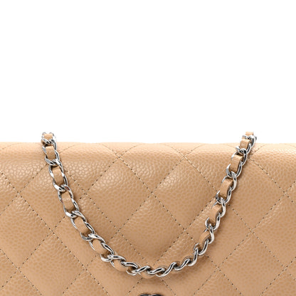 Chanel Caviar Quilted Wallet on Chain WOC Beige 9 of 12