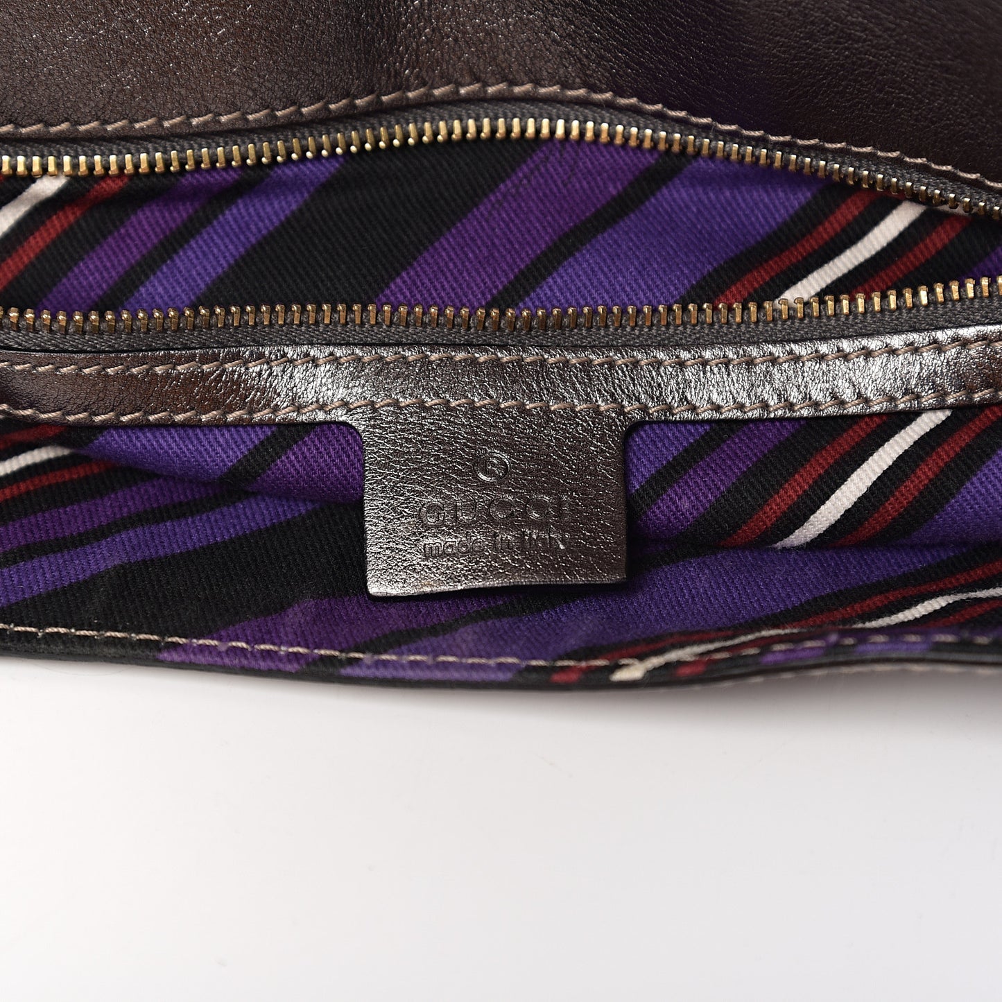 Guccissima Britt Tassel Shoulder Bag Gunmetal