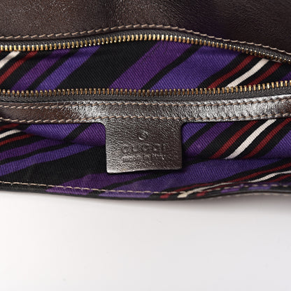 Gucci Guccissima Britt Tassel Shoulder Bag Gunmetal 5 of 9