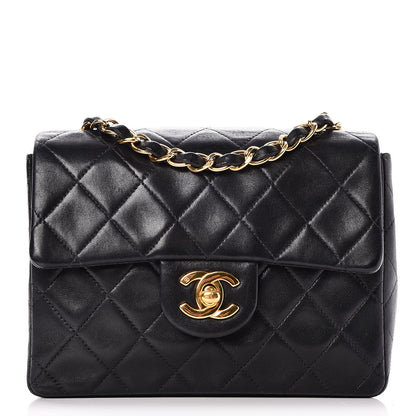 Chanel Lambskin Quilted Mini Square Flap Black 1 of 8