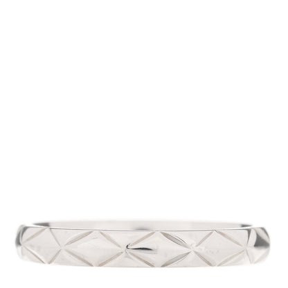 Chanel Platinum Diamond Small Matelasse Ring 48 4.5 3 of 7