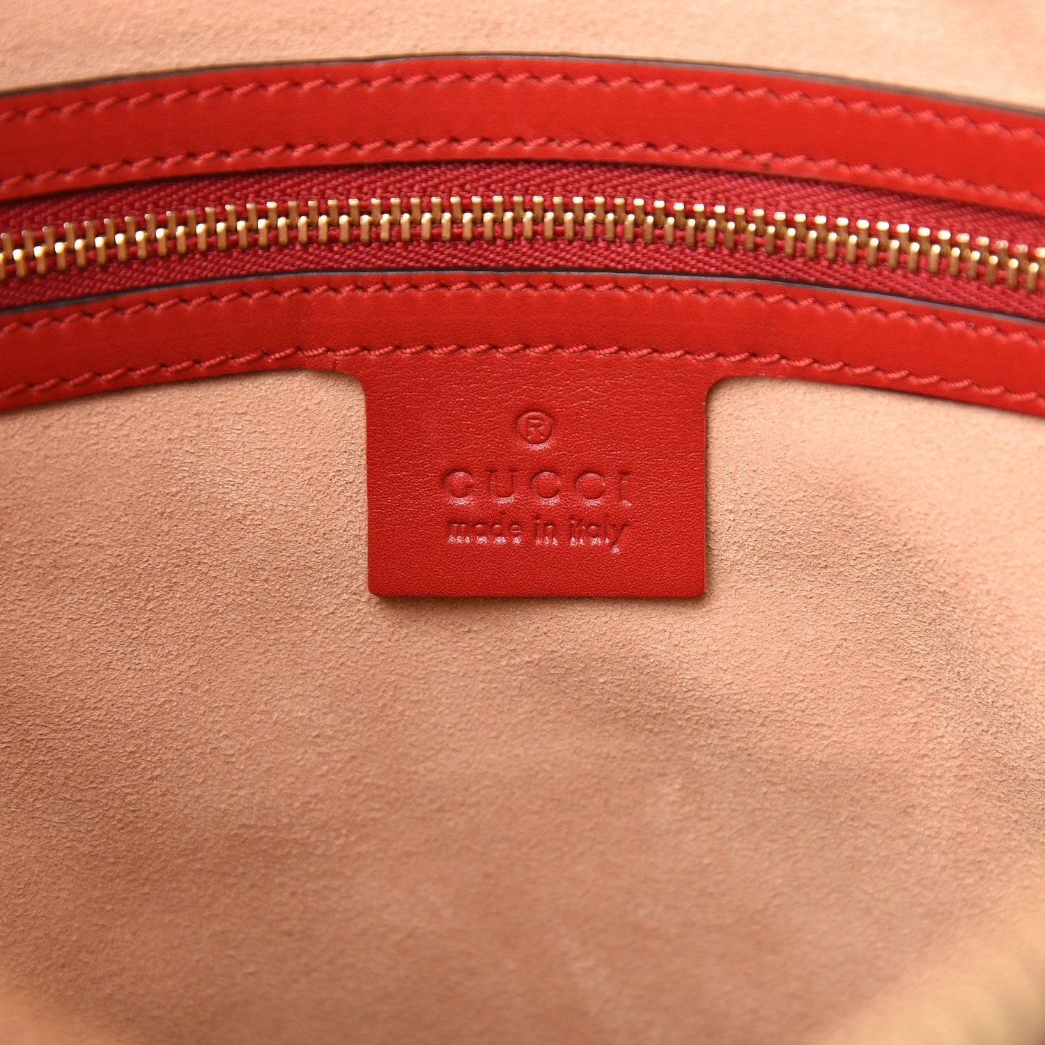Gucci Apollo Calfskin GG Dadini Embroidered Chain Hobo Hibiscus Red 5 of 9