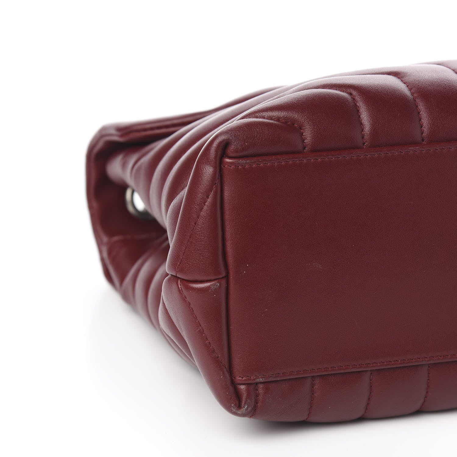 Saint Laurent Calfskin Y Quilted Monogram Medium Loulou Chain Satchel Palissandre 7 of 9