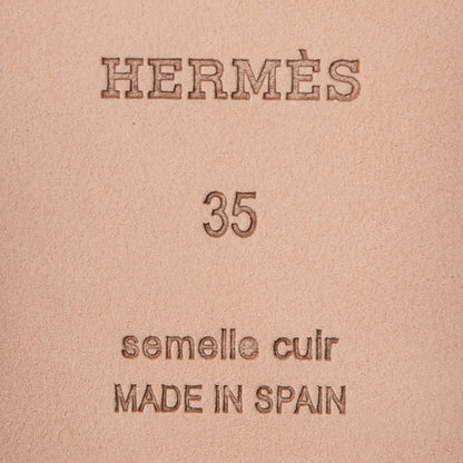 Hermes Calfskin Lisboa Sandals 35 Bordeaux 6 of 7