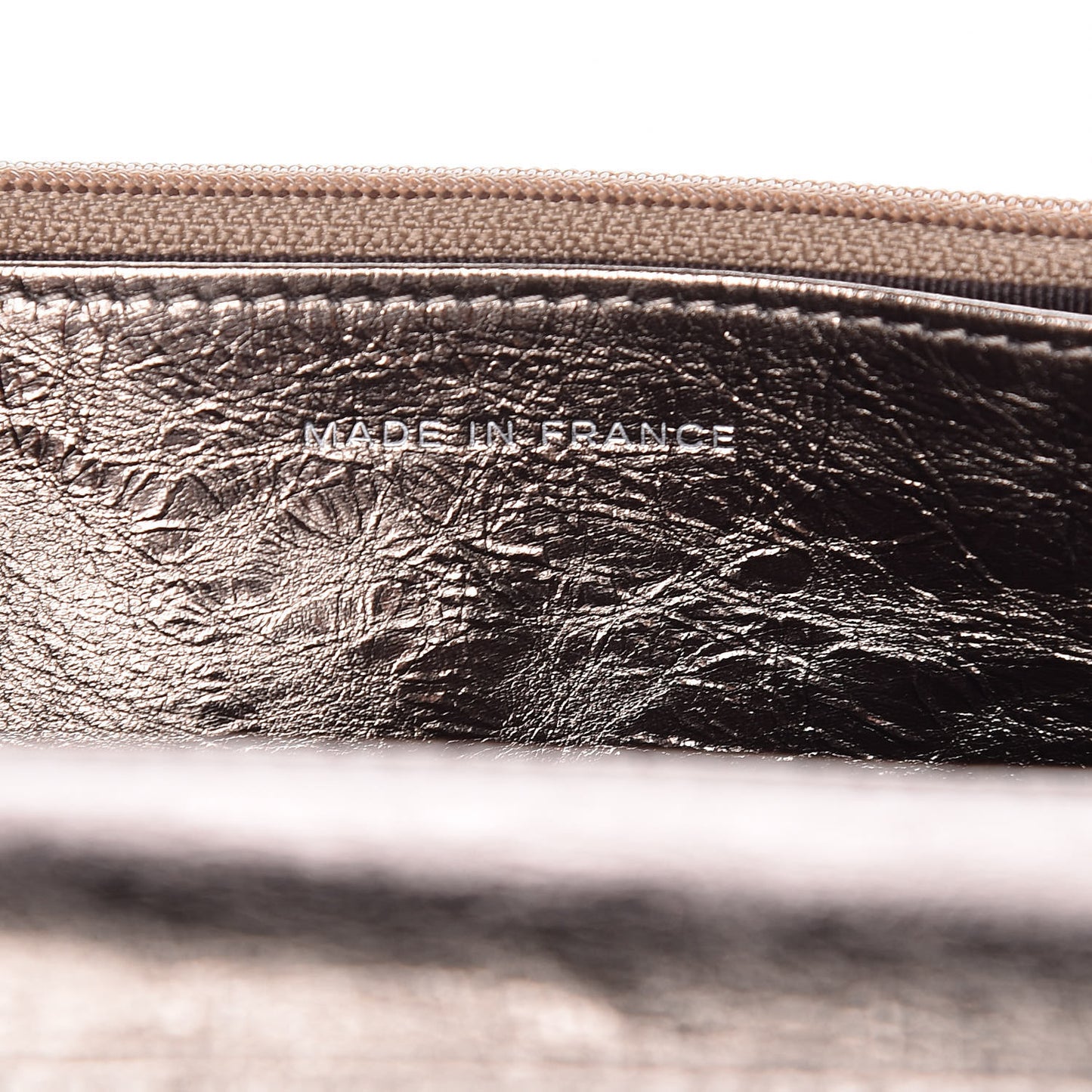 Metallic Aged Calfskin Quilted Reissue Wallet On Chain WOC Bronze
