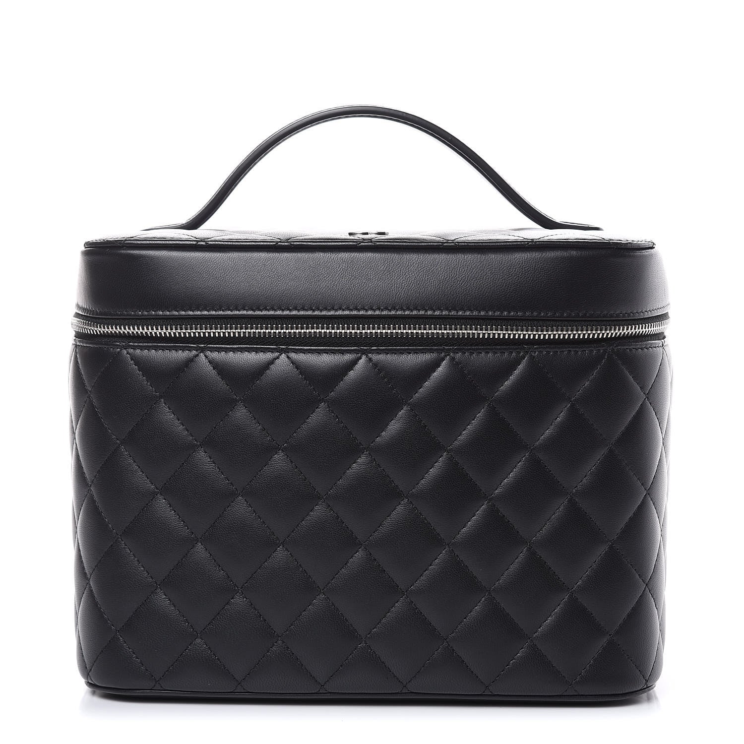 Chanel Lambskin Quilted Small Vanity Pouch Black 1 of 10