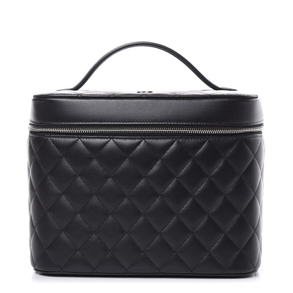 Chanel Lambskin Quilted Small Vanity Pouch Black 1 of 10