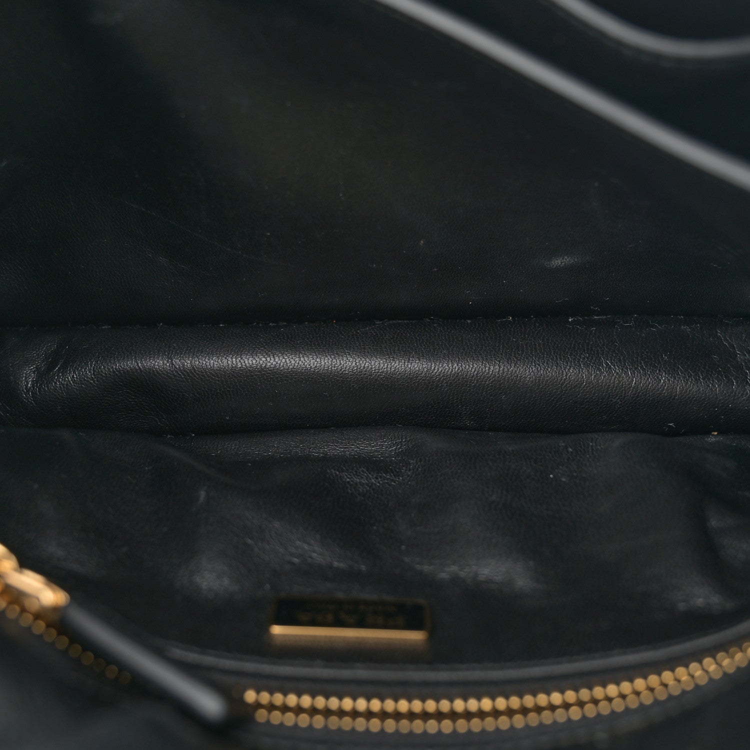 Prada Calfskin Soft Sound Charms Shoulder Bag Black 7 of 14