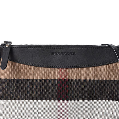 Burberry Mega Check Peyton Crossbody Clutch Bag Black 8 of 10
