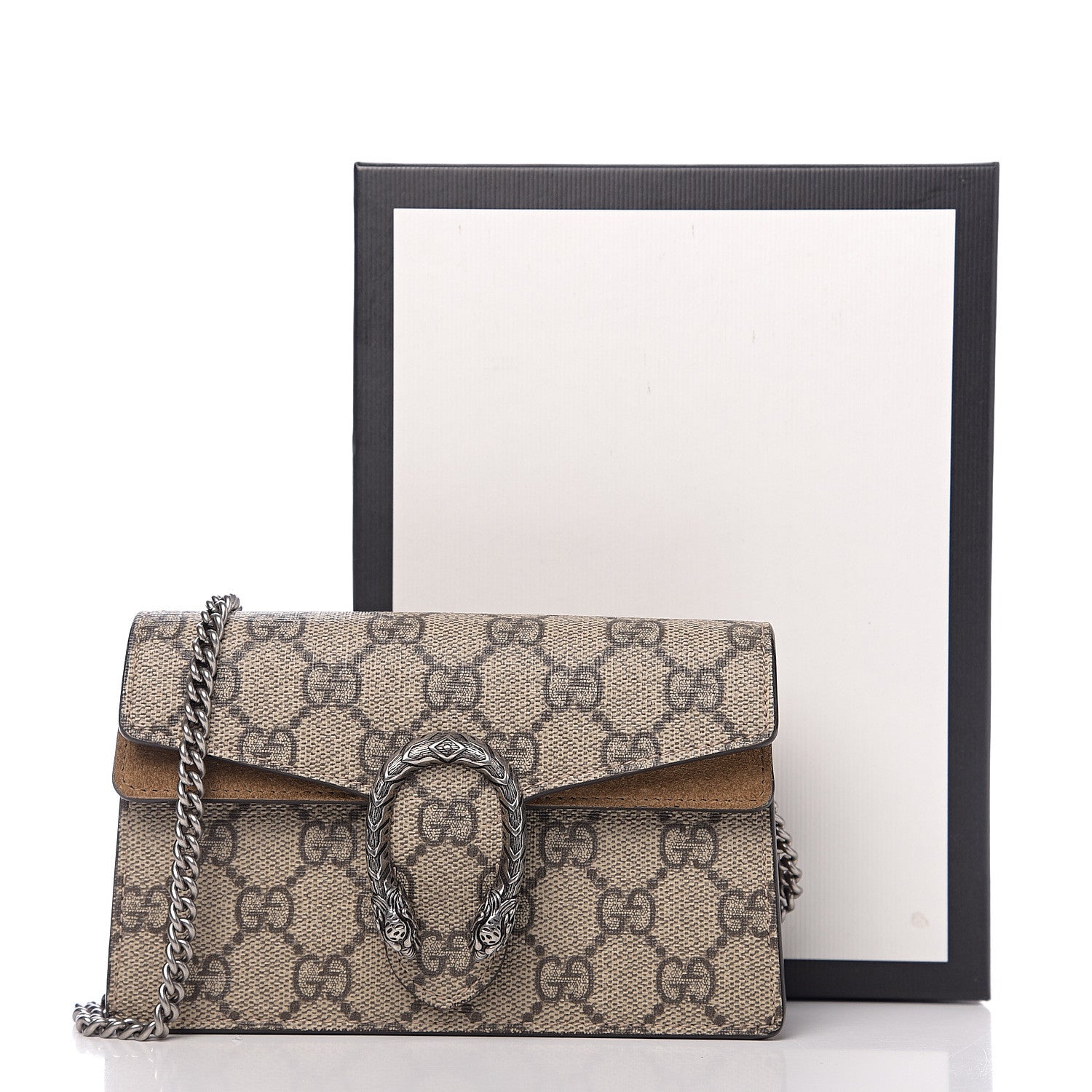 Gucci GG Supreme Monogram Super Mini Dionysus Shoulder Bag Taupe 8 of 8