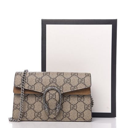 Gucci GG Supreme Monogram Super Mini Dionysus Shoulder Bag Taupe 8 of 8