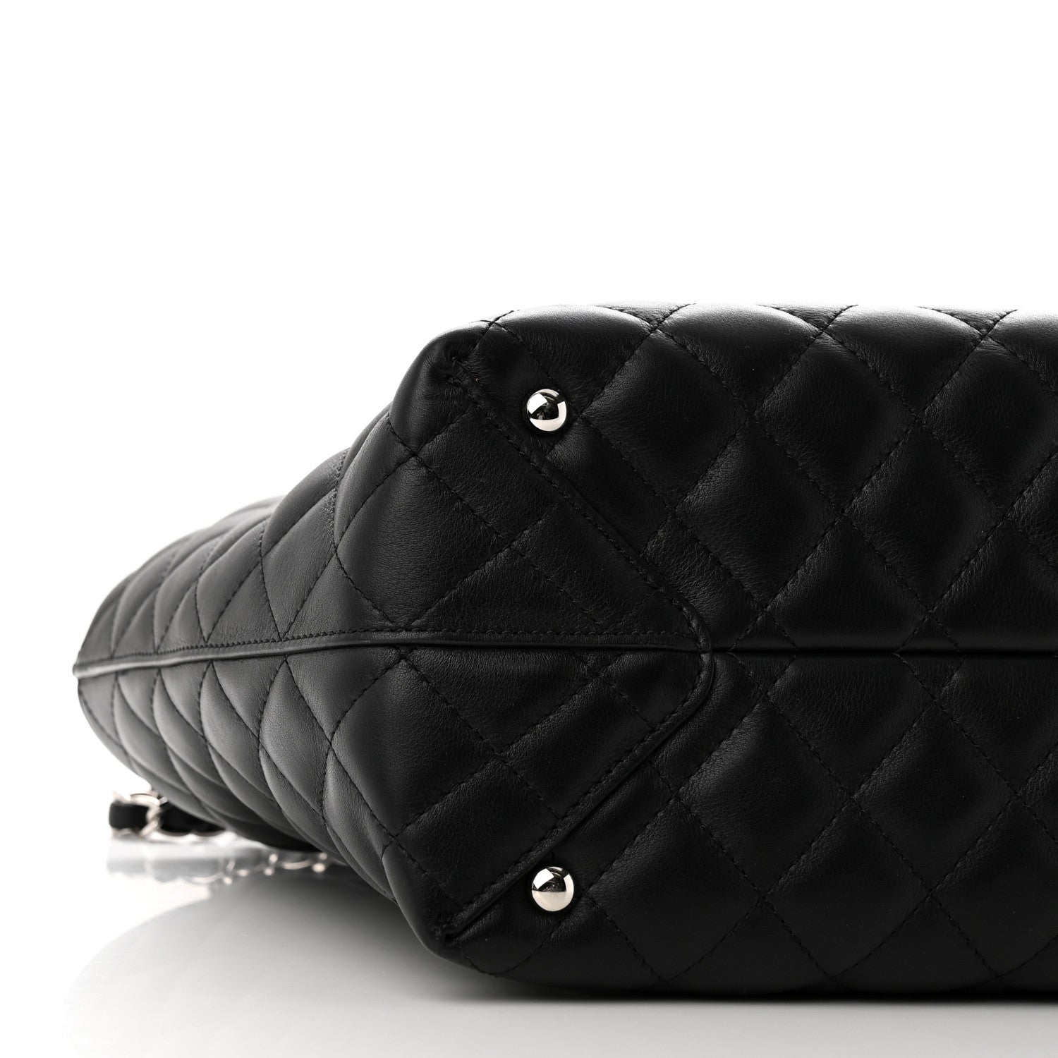 Chanel Calfskin Quilted Large Shopping Tote Black 9 of 10