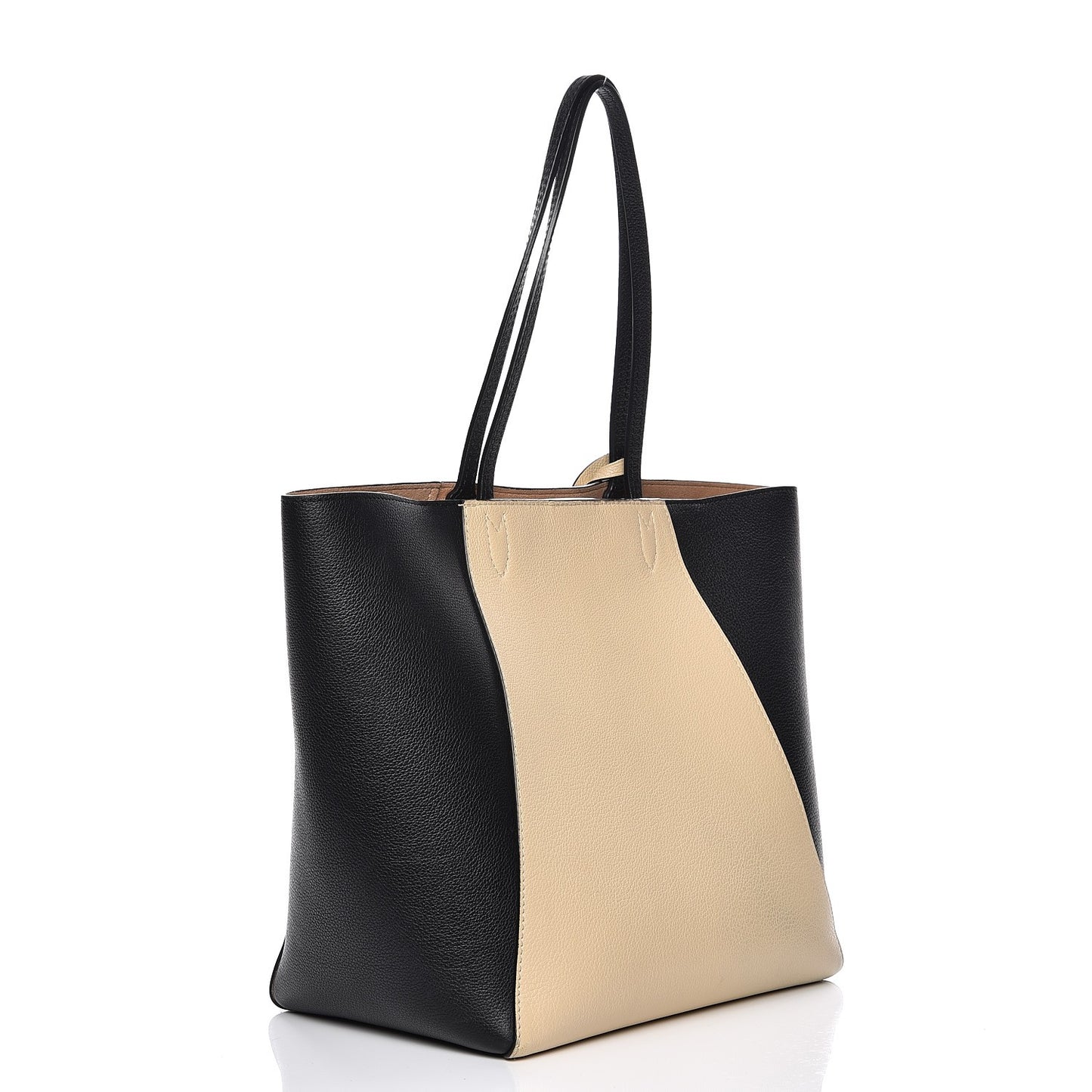 Calfskin Lockme Cabas Vanille Black