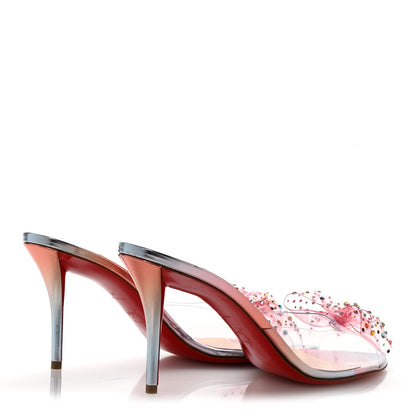 Christian Louboutin PVC Crystal Aqua Strass 80 Mules 41 Silver Multicolor 5 of 9