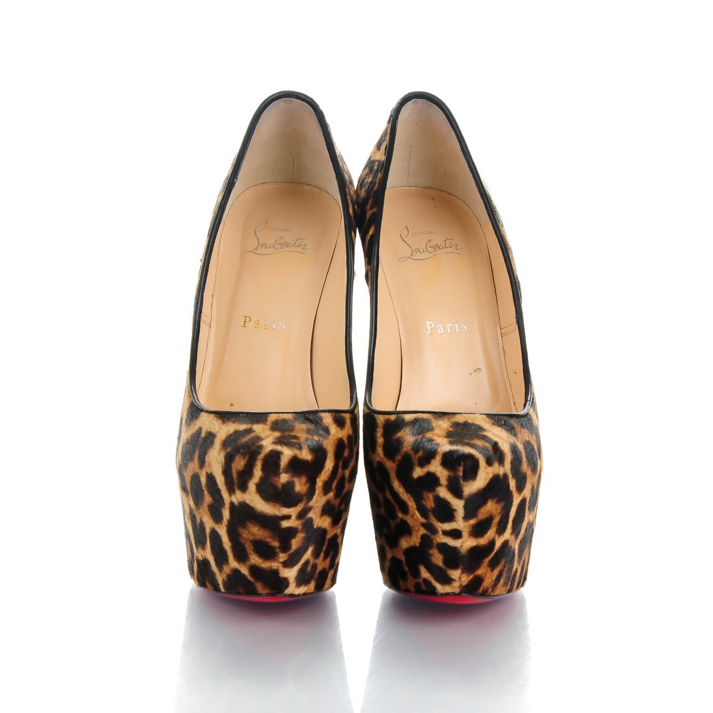 Calf Hair Leopard Print Daffodile 160 Pumps 39 Black