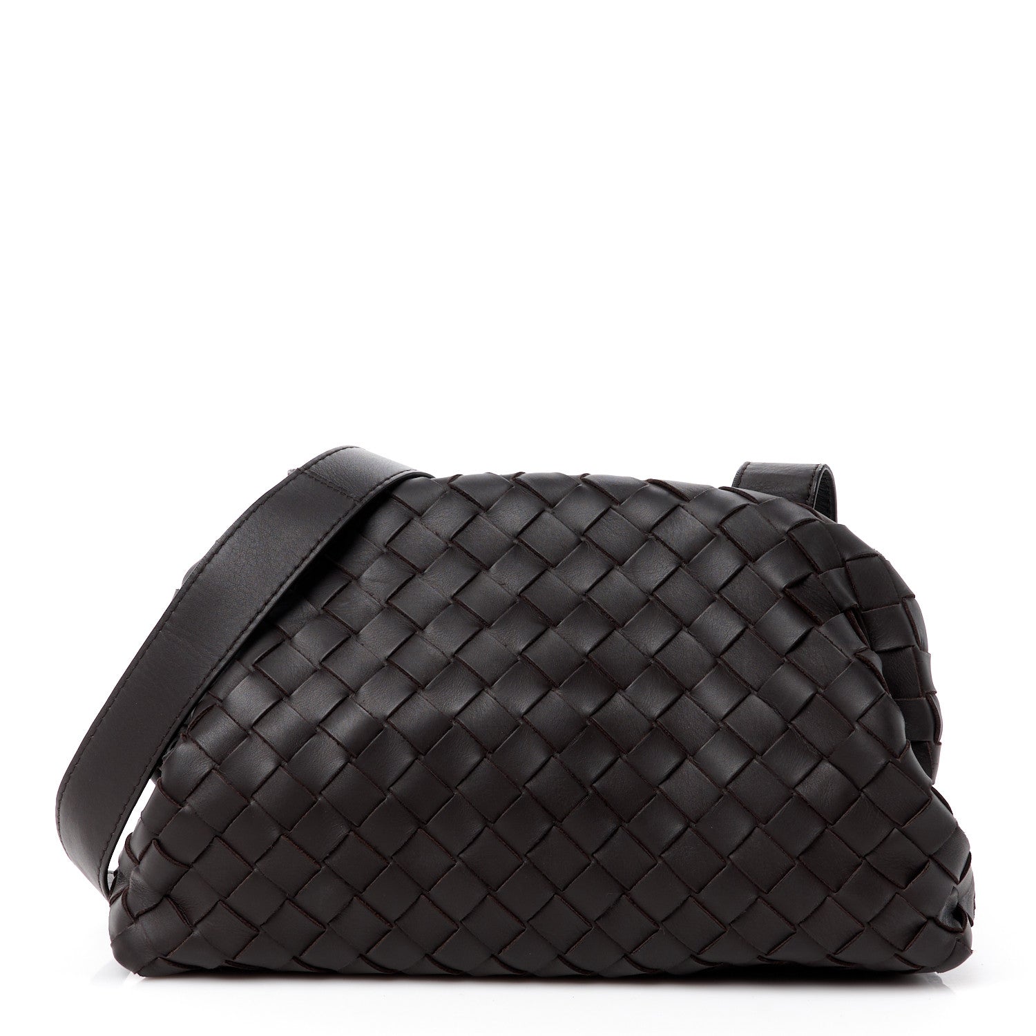 Bottega Veneta Nappa Intrecciato Pouch Shoulder Bag Brown 1 of 14