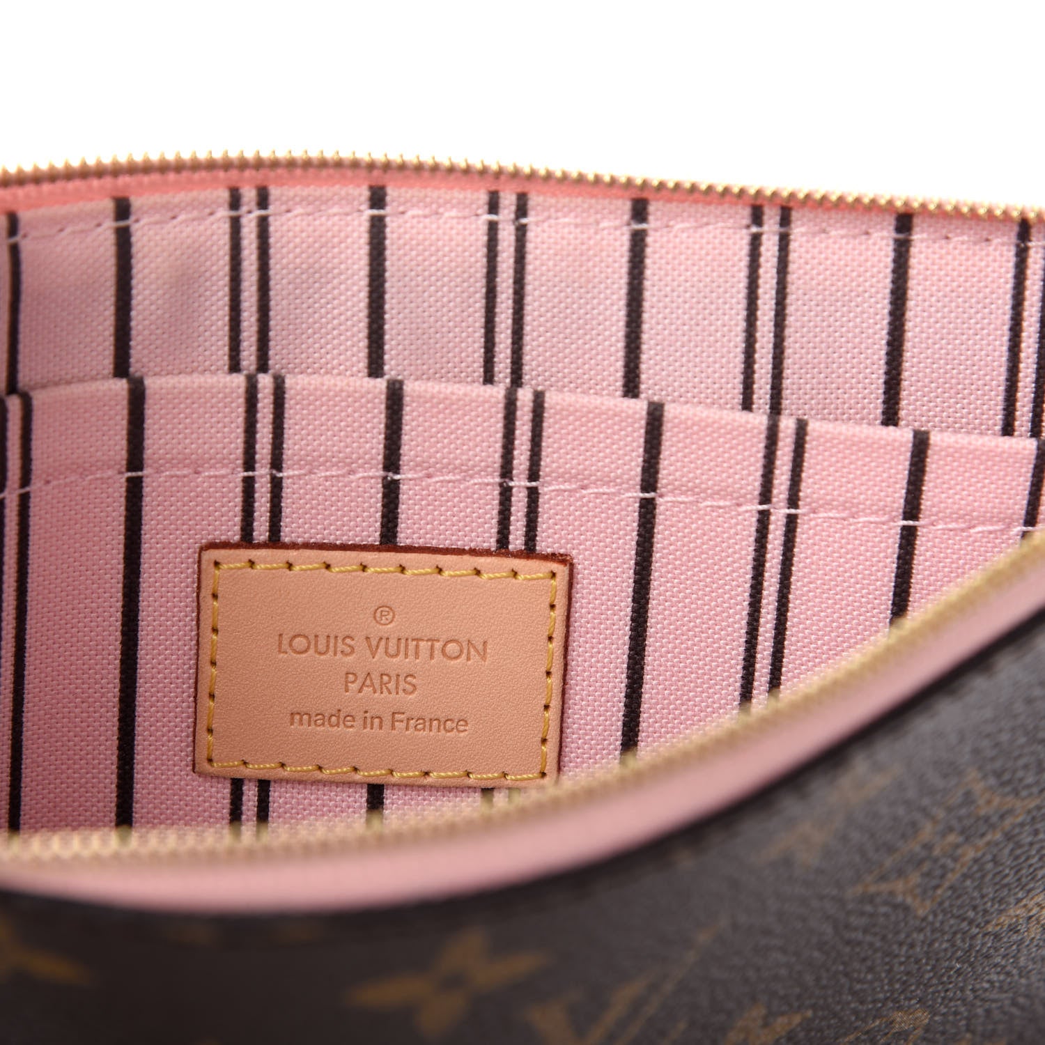 Louis Vuitton Monogram Neverfull MM GM Pochette Rose Ballerine 6 of 7