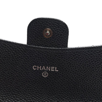 Chanel Caviar Quilted Large Gusset Flap Wallet Black 6 of 7