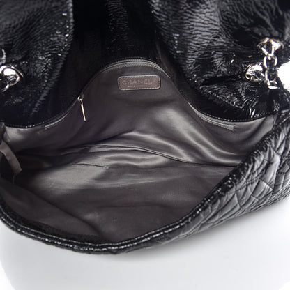 Chanel Vinyl Graphic Edge Flap Black 7 of 10
