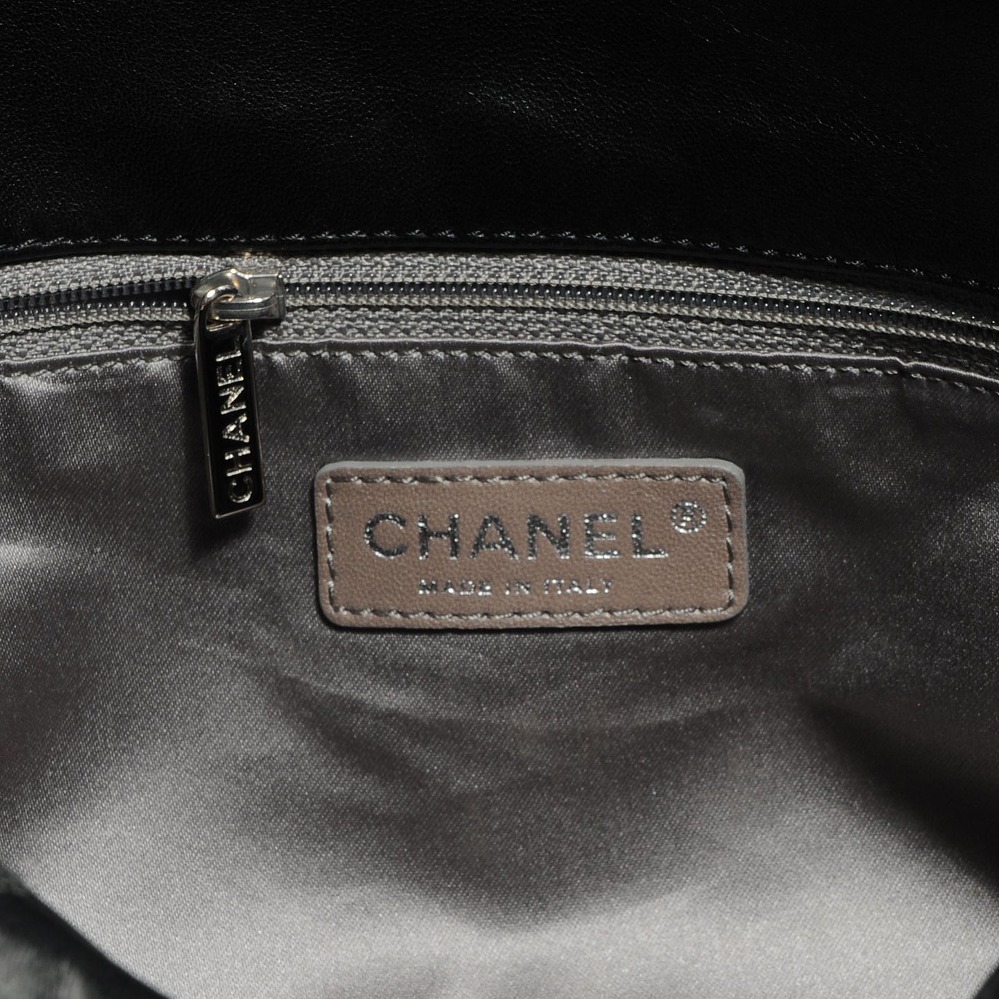 Lambskin Tweed Double Stitch Maxi Flap Black