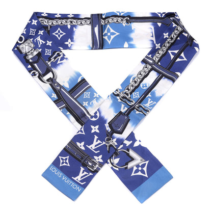 Louis Vuitton Silk Monogram Escale Confidential Bandeau Blue 1 of 3