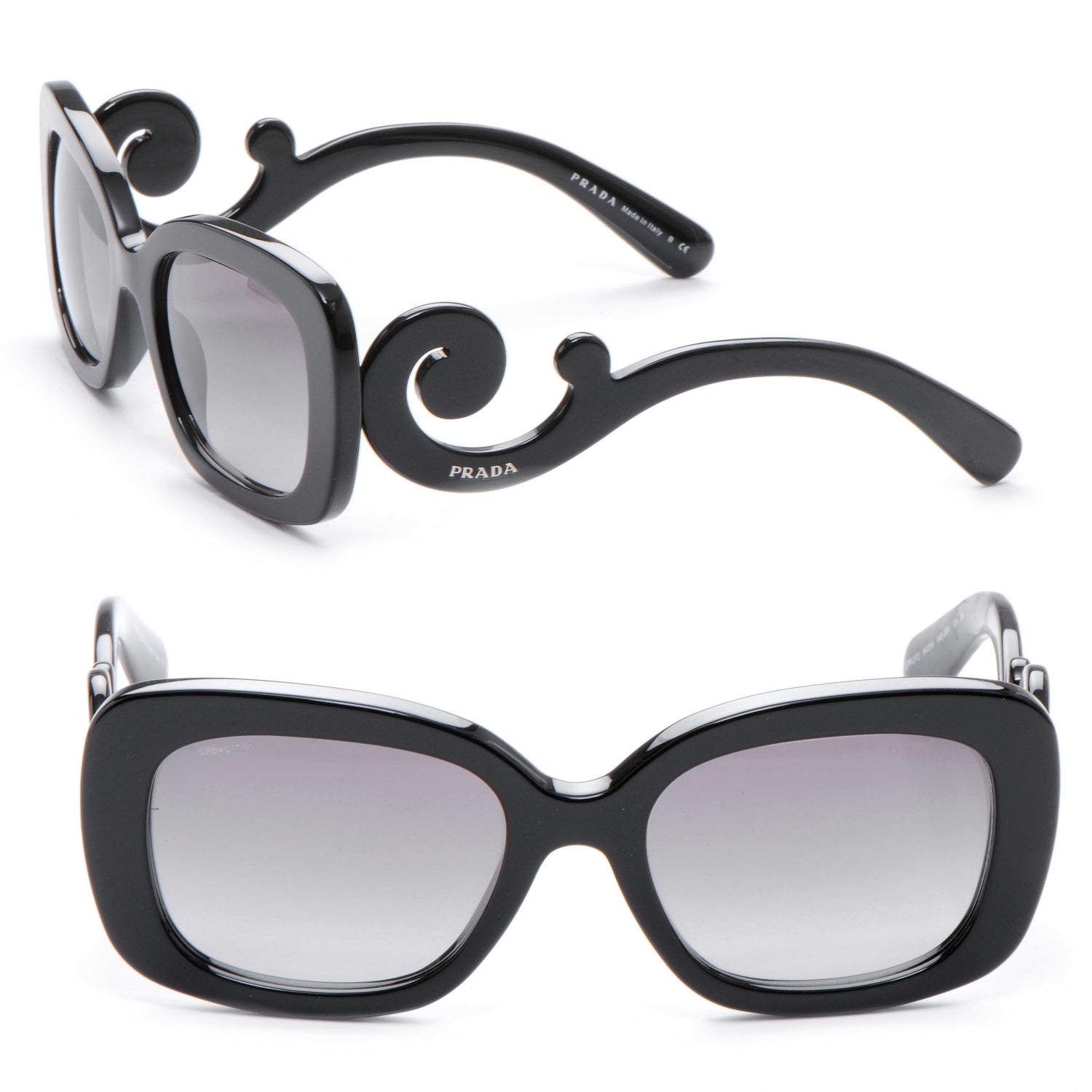 Prada SPR 27O Sunglasses Black 1 of 6