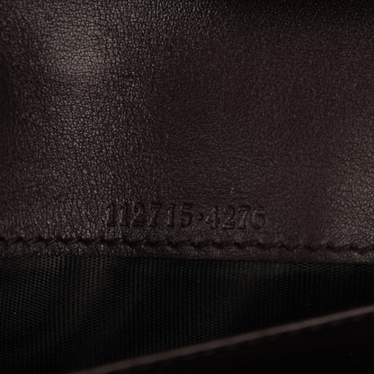 Gucci Guccissima Margaux Calfskin Metal Bar Continental Flap Wallet Chocolate 7 of 7